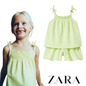 ZARA Kids | Apple Green | STRUCTURED TOP AND SHORTS SET